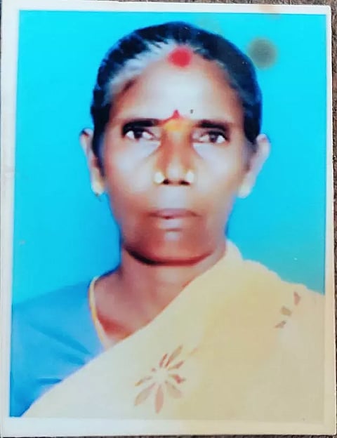 விபத்தில் பலியான தங்கமணி.