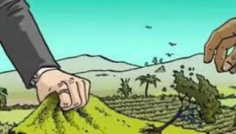 ரூ.3 லட்சம் கடனுக்கு ரூ. 2 கோடி நிலம் அபகரிப்பு  3 lakh for a loan of Rs. 2 crore land grab