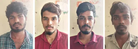 கைதான வாலிபர்கள்.
