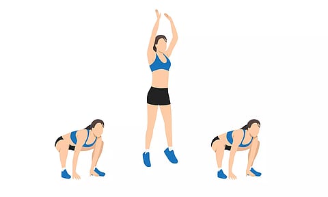 800 கலோரிகளை எரிக்கும் தவளை ஜம்ப் உடற்பயிற்சி