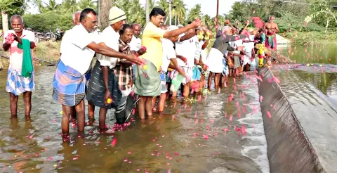முழு கொள்ளளவை எட்டிய சிறு மருதூர் கண்மாய்