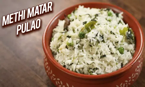 வெந்தயக்கீரை பச்சை பட்டாணி புலாவ்