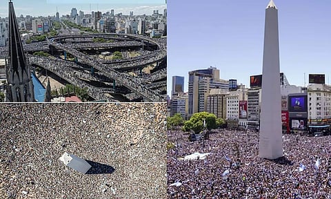 தலையா.. கடல் அலையா..? உலகக் கோப்பை வெற்றியை கொண்டாடிய 40 லட்சம் அர்ஜென்டினா ரசிகர்கள்