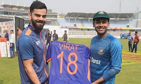 விராட் கோலி, மெகிதி ஹசன்
