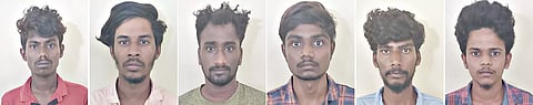 கைதான 6 பேரை படத்தில் காணலாம்