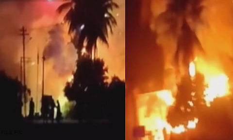 வீட்டில் பதுக்கி வைத்திருந்த பட்டாசுகள் வெடித்து பயங்கர விபத்து- 4 பேர் உயிரிழப்பு