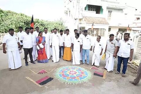 விராலிமலையில் தி.மு.க சார்பில் கோலப்போட்டி