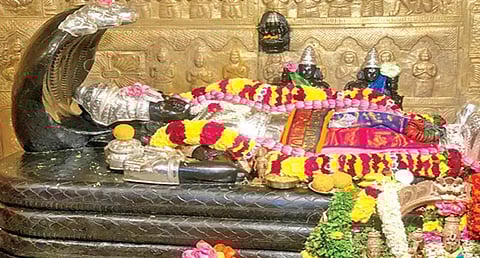 விழாவையொட்டி சிறப்பு அலங்காரத்தில் ரங்கநாதர் அருள்பாலித்த காட்சி.