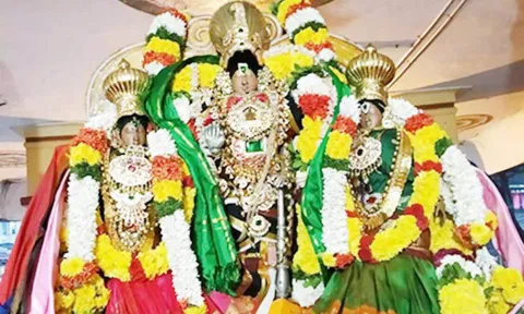 சிறப்பு அலங்காரத்தில் அபிஷ்ட வரதராஜ பெருமாள்.