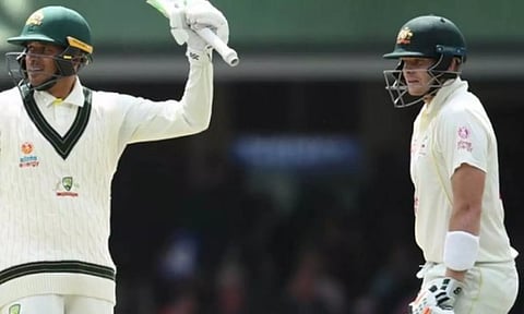 கவாஜா -ஸ்டீவ் ஸ்மித் அபார சதம்... 2-வது நாள் முடிவில் ஆஸ்திரேலிய அணி 475 குவிப்பு