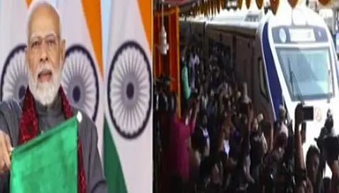 8 வது வந்தே பாரத் ரெயில் சேவையை தொடங்கி வைத்தார் பிரதமர் மோடி