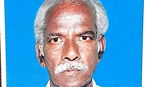 விபத்தில் பலியான பெரியசாமி.