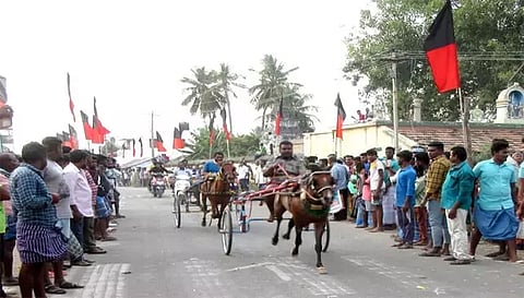 ரேக்ளா போட்டி நடந்தபோது எடுத்த படம்.