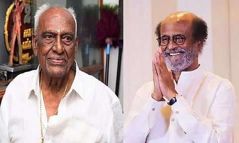 திரைப்பட சண்டை பயிற்சியாளர் ஜூடோ ரத்தினம் உடலுக்கு ரஜினி நேரில் அஞ்சலி