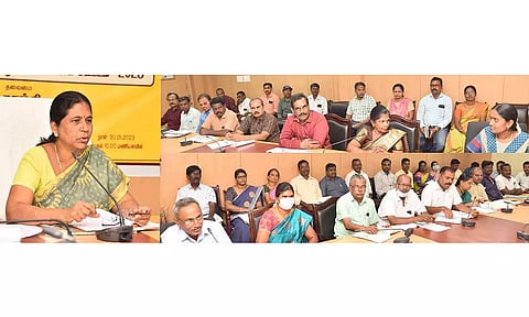 &nbsp;நுகர்வேர் பாதுகாப்புத்துறையின் சார்பில் மூன்றாம் காலாண்டு மாவட்ட கண்கா ணிப்பு குழுக் கூட்டம் மாவட்ட கலெக்டர் சாந்தி தலைமையில் நடைபெற்றது.