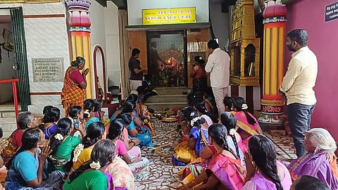 சிறப்பு பூஜை நடைபெற்ற காட்சி