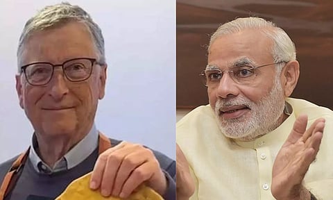 சமூக வலைத்தளத்தில் வைரலாகும் வீடியோ- பில்கேட்ஸ்க்கு பிரதமர் மோடி பாராட்டு