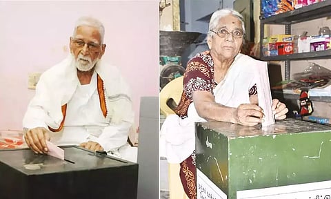 ஈரோடு கிழக்கு தொகுதி: 2-வது நாளாக முதியவர்கள், மாற்றுத்திறனாளிகளிடம் தபால் வாக்கு சேகரிப்பு