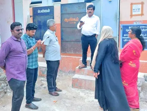 உடன்குடி பேரூராட்சி பகுதிகளில் ஆய்வுப்பணிகள் நடைபெற்றது.