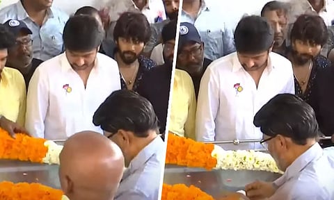 நடிகர் மயில்சாமி உடலுக்கு நேரில் சென்று நடிகர் உதயநிதி ஸ்டாலின் அஞ்சலி