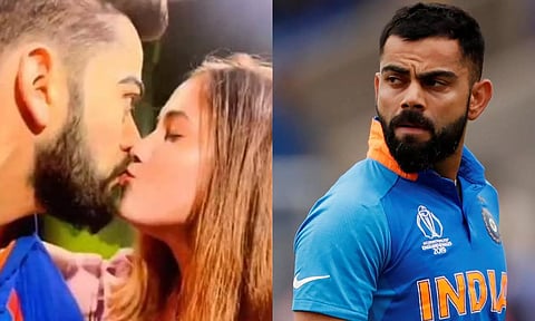 விராட் கோலிக்கு லிப் லாக் கொடுத்த ரசிகை - வைரலாகும் வீடியோ