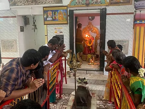 சிறப்பு பூஜை நடைபெற்ற போது எடுத்த படம்.