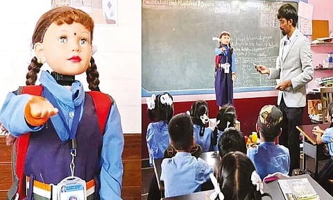 4-ம் வகுப்பு வரை பள்ளி பாடங்கள் நடத்தும் சிக்ஷா ரோபோ