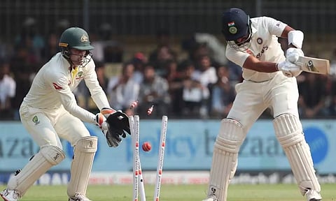 ஆஸ்திரேலியாவுக்கு எதிரான 3-வது டெஸ்ட்- 7 விக்கெட்டை இழந்து இந்தியா திணறல்