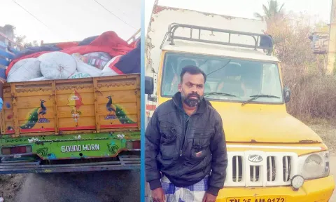 மினிவேனில் கடத்திய ரேசன் அரிசி பறிமுதல்