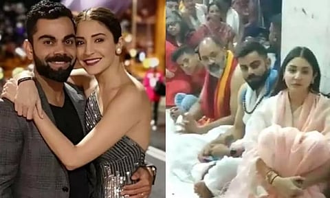 மஹாகாளேஷ்வர் கோவிலில் சாமி தரிசனம் செய்த விராட் கோலி - அனுஷ்கா சர்மா: வைரலாகும் வீடியோ