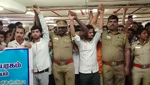 ஹேப்பி தமிழ்நாடு- வடமாநில தொழிலாளர்கள் உற்சாகம்