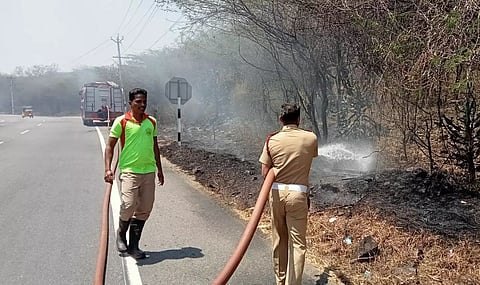 அடுத்தடுத்து 3 இடங்களில் தீ விபத்து