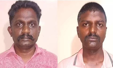 திருப்பூரில் இருந்து பல்வேறு மாவட்டங்களுக்கு கஞ்சா சப்ளை செய்த 2 போலீஸ்காரர்கள் கைது