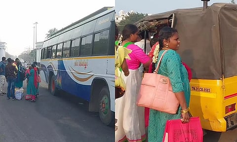 கடலூரில் பந்த்- புதுவை எல்லை வரை தனியார் பஸ்கள் இயக்கம்