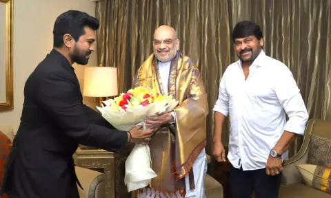 ராம் சரண் -அமித்ஷா- சிரஞ்சீவி