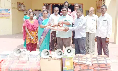 பேரிடர் மீட்புக்குழுவை நகர்மன்ற தலைவர் கவிதாபாண்டியன் தொடங்கி வைத்தார்.