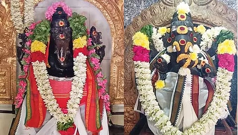 நன்செய் இடையாறு மூங்கில் வனத்து சங்கிலி கருப்பண்ணசாமி கோவிலில் விநாயகப் பெருமான்,
கோப்பணம்பாளையம் பரமேஸ்வரர் ஆலயத்தில் உள்ள விநாயகப் பெருமான் சிறப்பு அலங்காரத்தில் இருந்தபோது எடுத்த படம்.