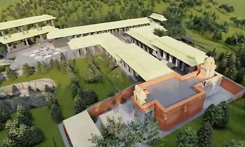 கர்நாடக அரசு வெளியிட்டுள்ள ராமர் கோவில் வரைபடத்தை காணலாம்.