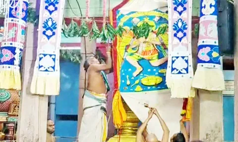 நாகை சவுந்தரராஜ பெருமாள் கோவிலில் கொடியேற்றம் நடந்தது.