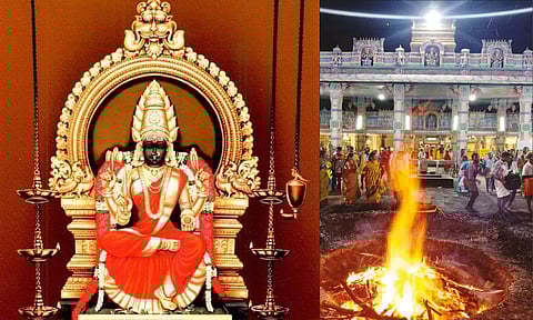 கம்பம் சாட்டப்பட்டபோது எடுத்த படம்.