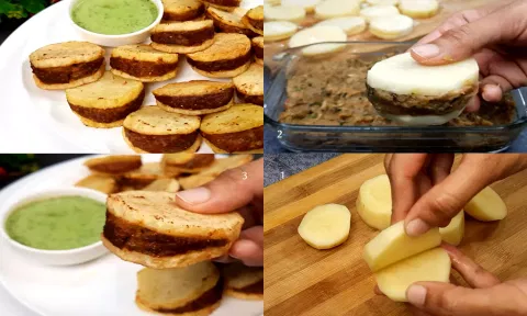 ரமலான் ஸ்நாக்ஸ் சிக்கன் ஸ்டப்ஃடு உருளைக்கிழங்கு பிரை