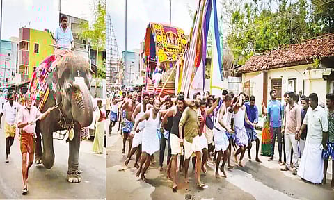 முருகப்பெருமான் நரி ஓட்டம் என்கின்ற யானை ஓட்டம் நடைபெற்ற போது எடுத்த படம்.