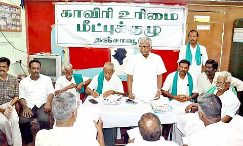 தஞ்சையில் காவிரி உரிமை மீட்புக்குழு ஒருங்கிணைப்பாளர் மணியரசன் பேட்டி அளித்தார்.