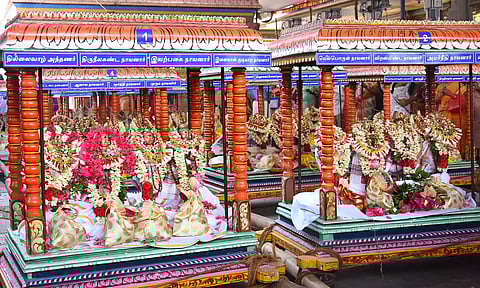 மயிலாப்பூர் கபாலீஸ்வரர் கோவிலில் அறுபத்துமூவர் திருவிழாவை காண திரண்ட பக்தர்கள்