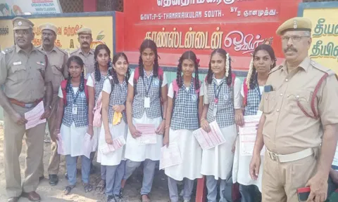 தென்தாமரைகுளத்தில் தீயணைப்பு துறை சார்பில் விழிப்புணர்வு பிரசாரம்