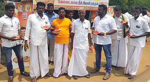 நம்புதாளையில் நீர், மோர் பந்தல் திறப்பு