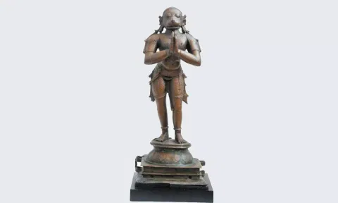 வெளிநாட்டுக்கு கடத்தப்பட்ட சோழர் கால அனுமன் சிலை மீட்பு- தமிழ்நாடு போலீசில் ஒப்படைப்பு