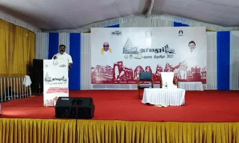 ஆராய்ச்சி படிப்புகளில் மாணவர்கள் அதிகம் நாட்டம் செலுத்த வேண்டும்-அரியலூர் புத்தக திருவிழாவில் தொல். திருமாவளவன் பேச்சு