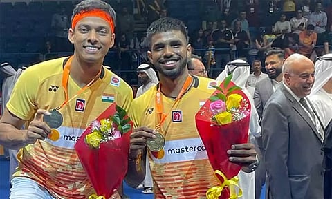 ஆசிய சாம்பியன்ஷிப் பேட்மிண்டன்... சாத்விக்-சிராக் ஜோடி சாம்பியன் பட்டம் வென்று சாதனை