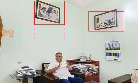 அலுவலகத்தில் இருந்து பிரதமர் மோடி, அமித்ஷா படங்களை அகற்ற மறுக்கும் ஜெகதீஷ் ஷெட்டர்